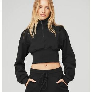 Alo Vixen Fleece 1/4 zip in XS, Black